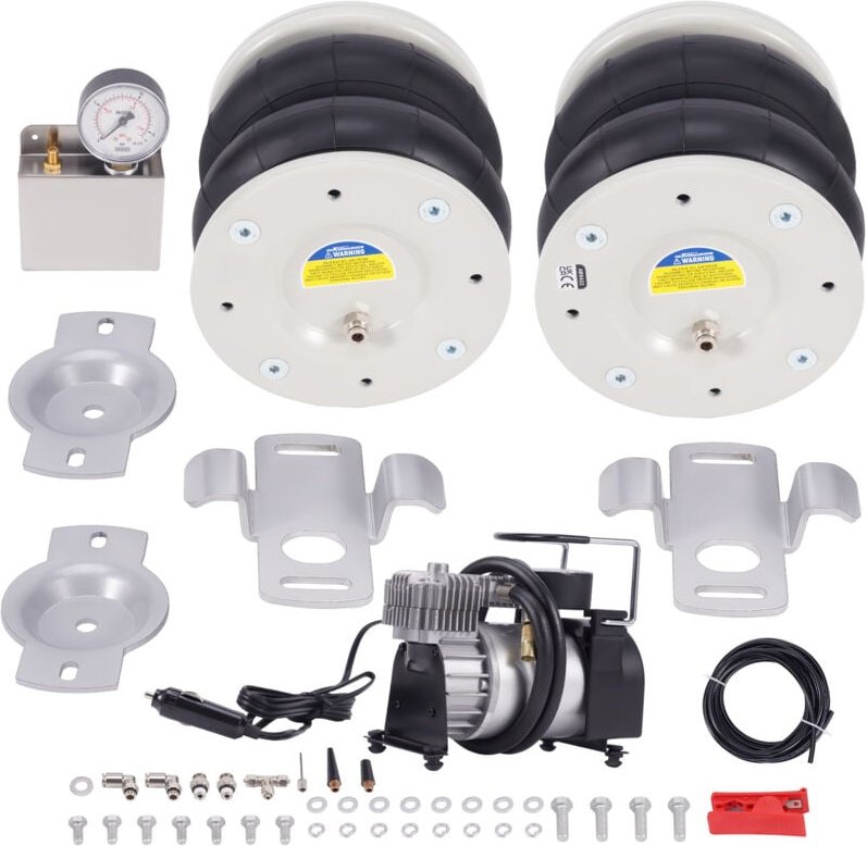 2x Luftfederung Hinten + 12V Kompressor Kit for Fiat Ducato 1994-2024 4000KG