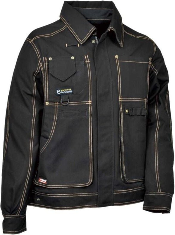 Profi Arbeitsjacke Cofra BRUXELLES, 100% Baumwolle schwarz 54