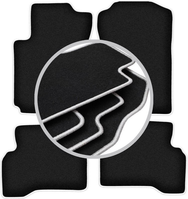 CARLUX-SILVER Autofußmatten für: Suzuki Grand Vitara II 3-Türer (2005-2014)