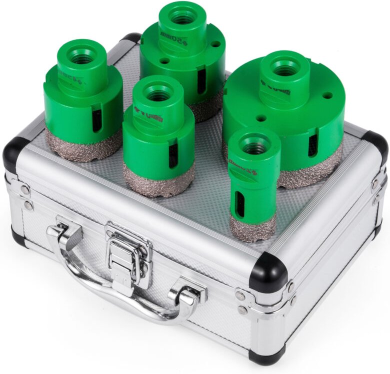 5-teiliges Diamant-Lochsägen-Set M14 25/40/45/50/68 mm Bohrer für Fliesen, Keramik, Granit - Mophorn