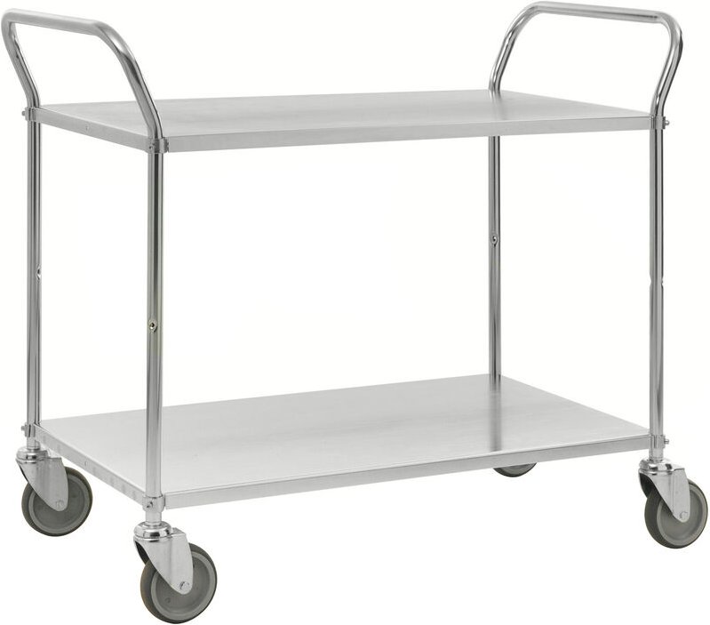 Kongamek Etagenwagen mit 2 Böden 900x440mm verzinkt ohne Bremse