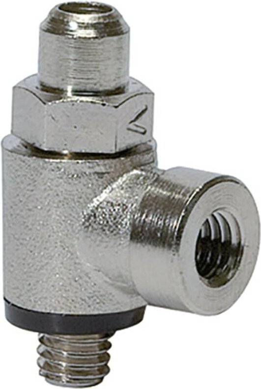 Drosselrückschlagventil, Zuluftdrosselung (v), g 1/8 i., g 1/8 - Riegler