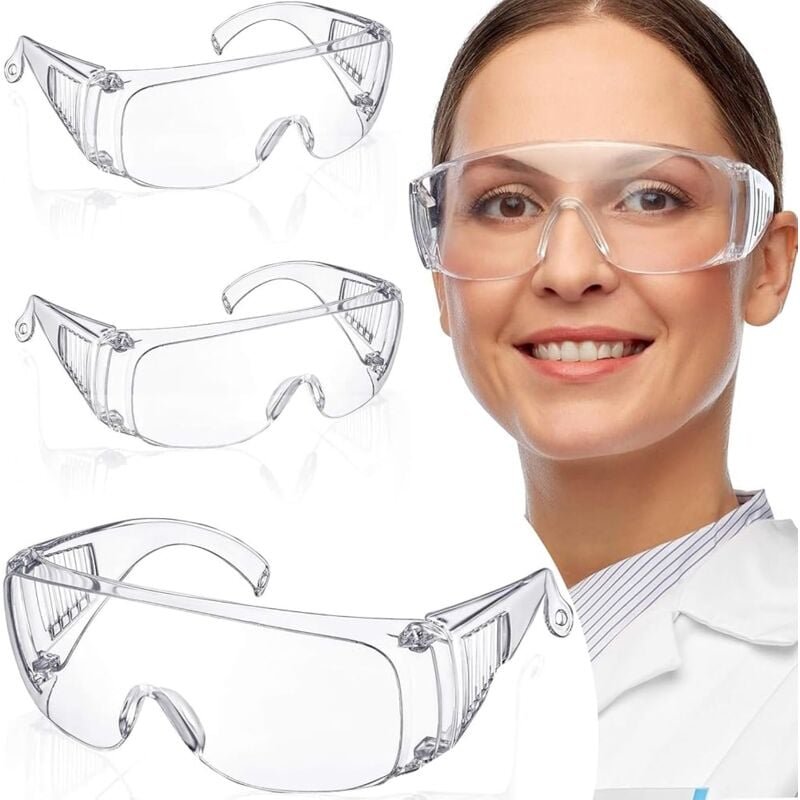 5 Stück Schutzbrillen, Schutzbrillen, Arbeitsschutzbrillen, Antibeschlag, für Arbeitsplätze, Bau, Heimwerker, Labor, Sch...