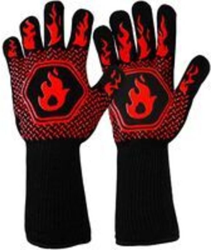 Ersandy - Anti-Hitze-Ofenhandschuh, Anti-Feuer-Kaminhandschuh. Beständig bis 800 °c (1472 °f). EN407-Zertifizierung zum ...