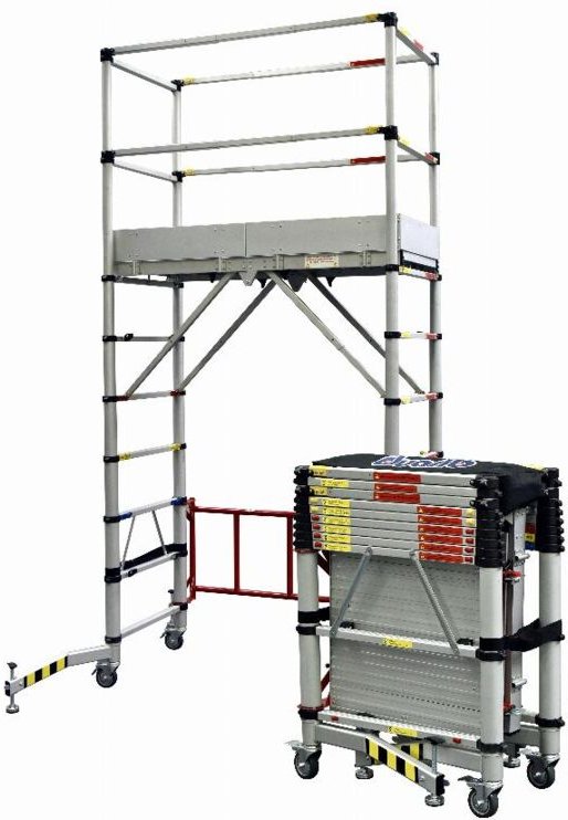 Fahrgerüst aus eloxiertem Aluminium, teleskopisch 7 Höhen teletower - duarib - 30100600
