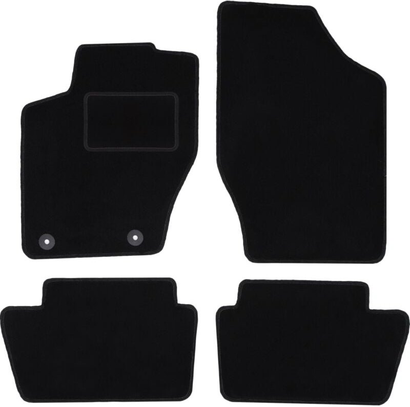 Schwarze Veloursmatten für: Citroen C4 I Coupé, Fließheck (2004-2010)