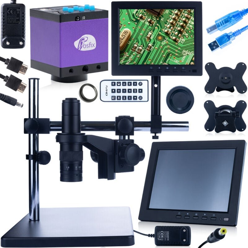 Rosfix Digitalmikroskop mit verstellbarem Arm Earth Pro MCEP-0.5X-PZRR + 8-Zoll-Display + Digitalmikroskophalter + Tucan...