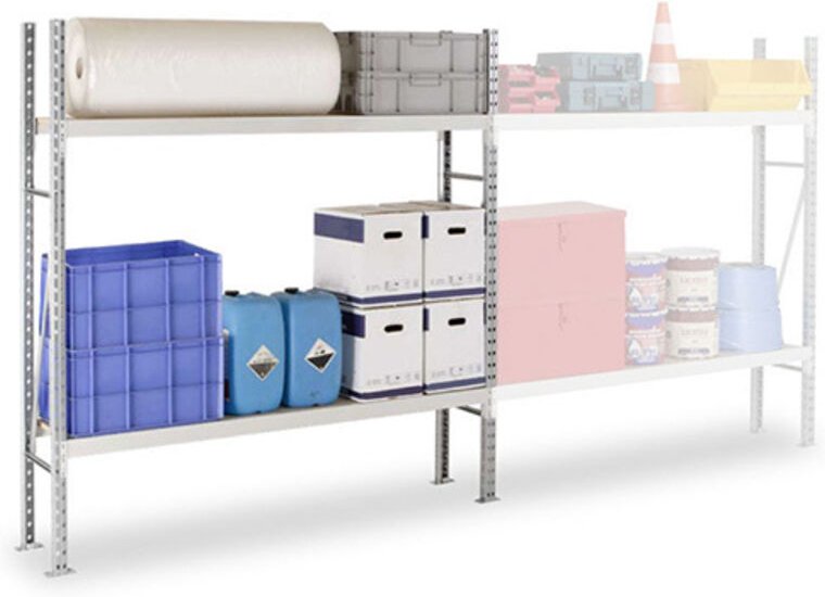 Regale für mittelschwere Lasten 2 Ebenen - Startmodul - 1750x1000x500mm -Last 496kg/Ebene - RAYOML/2N/17105/D1