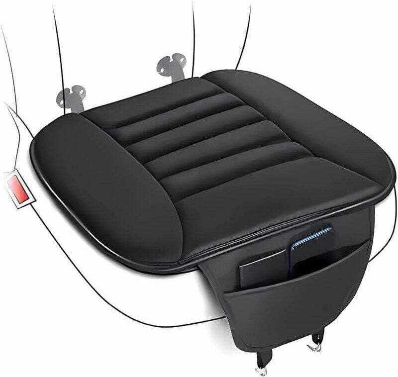 Schwarzes Autositzkissen, Fahrersitzkissen, Auto-Booster, bequemes Sitzkissen, Innensitzkissen