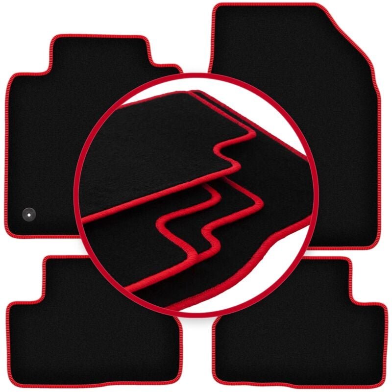 CARLUX-RED Autofußmatten für: Nissan Micra K12 Fließheck (2002-2010)