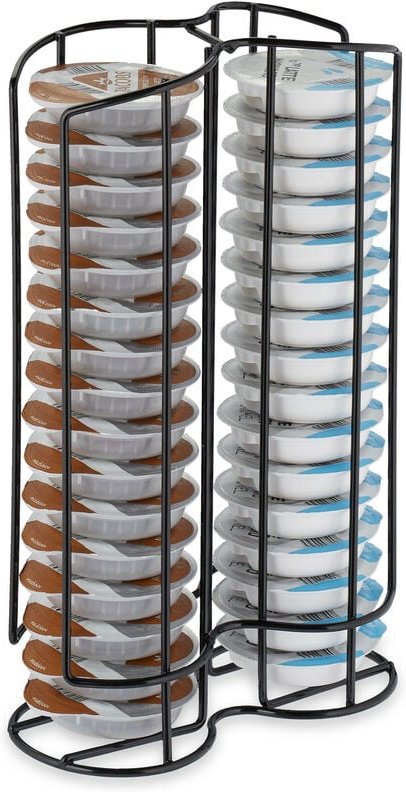 Kapselhalter kompatibel mit Tassimo, Kaffeepadhalter für 32 Kapseln, HxBxT: 29 x 18 x 8,5 cm, Metall, schwarz - Relaxday...