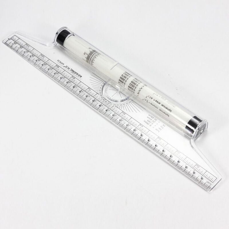 Ahlsen - 12-Zoll-Messlineal – Paralleles Rolllineal – Mehrzweck