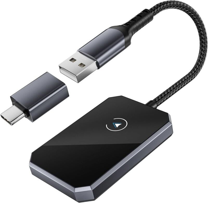 Kabelloser CarPlay-Adapter, 2024 Neuer kabelloser Bluetooth-Dongle-CarPlay-Adapter, Konvertieren Sie kabelgebundenes in ...