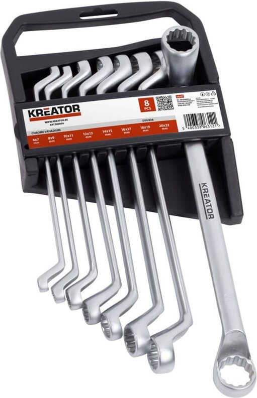 Set mit 8 sechskant-Schlüsseln von 6 bis 22 mm Kreator