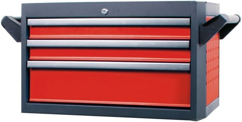Werkstattwagenaufsatz für Werkstattwagen galaxy mit 3 Schubfächern Rot/Anthrazit - Projahn