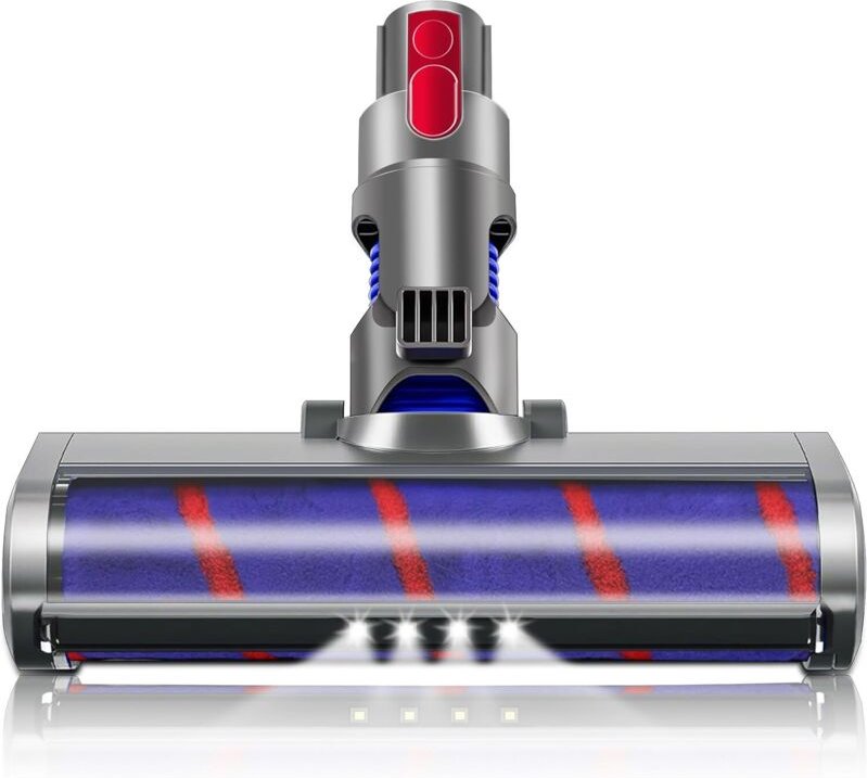 Motorisierte Bürste kompatibel mit Dyson V7 V8 V10 V11 V15. Weiche Walze für Parkett, Fliesen und Licht für dunkle Ecken...