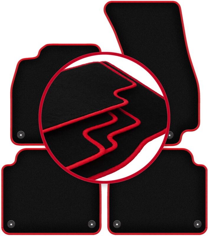 CARLUX-RED Autofußmatten für: Audi A8 D5 4N Limousine (2017-)