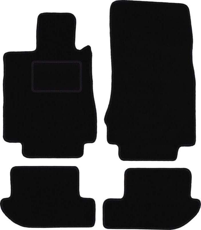 Schwarze Veloursmatten für: Mercedes CL W215 Coupé (1999-1006)