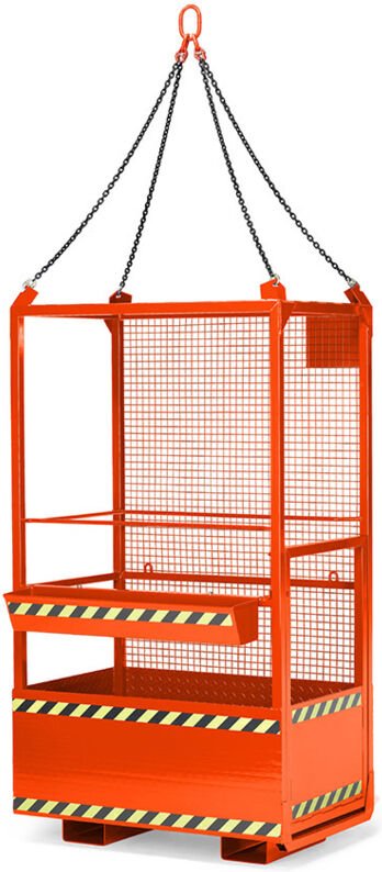 R+R Industrietechnik Arbeitskorb Typ RAK-Kranbar 1200x800x2200mm RAL5010 Enzianblau