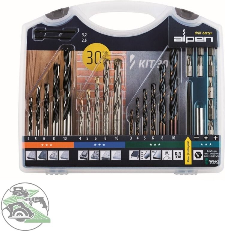 800230100 30teilig Universal-Bohrersortiment - Alpen