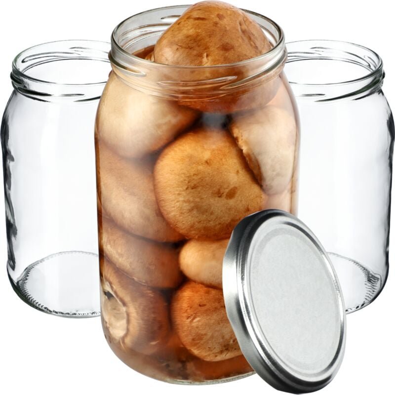 Weckgläser 900 ml, Sturzglas zum Einlegen, Einkochgläser für Schraubdeckel, Einmachglas verwen - Kadax