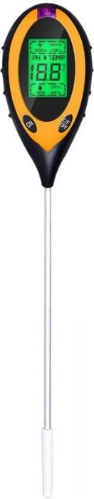Boden-PH-Messgerät, 4-in-1-Bodenfeuchtigkeits-/Licht-/pH-/Temperatur-Tester, Gartenwerkzeug-Sets für den Garten, Batteri...