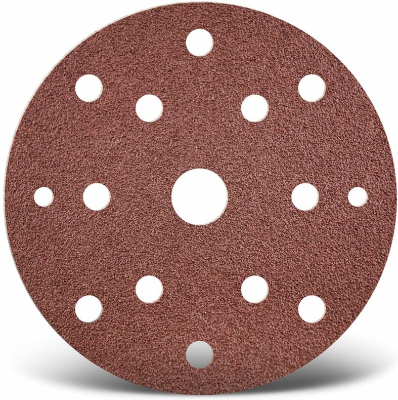 Red Klett-Schleifscheiben, 150 mm, 15-Loch, f. Exzenterschleifer, Normalkorund (25 Stk.) K36 - Menzer