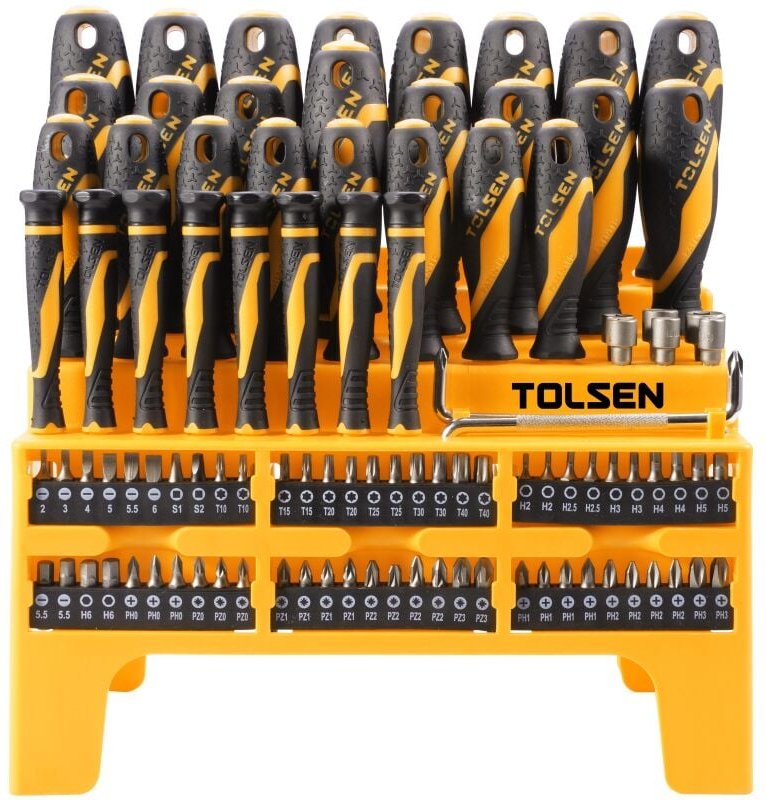 Satz 100 Stk Verschiedene Schraubenzieher + Einsatze + Tolsen-Buchsen