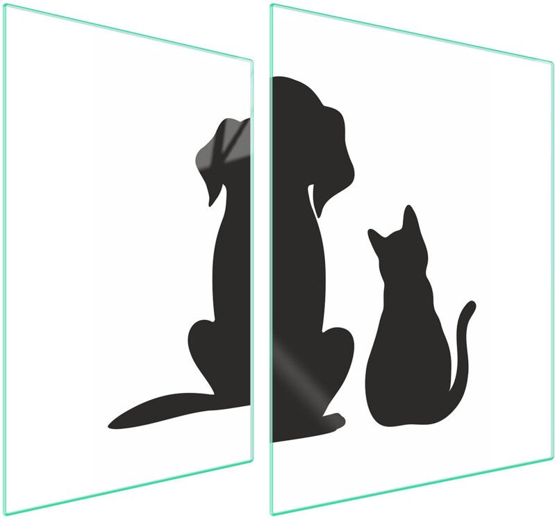 GLASSCHUTZPLATTE FÜR HERD 70x52 TIERE