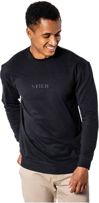 Crew Sweat Style Embro s Black - Stier