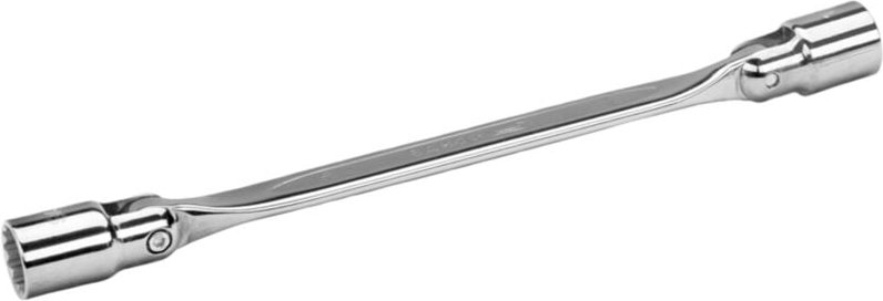 Bahco Schraubenschlüssel mit Doppelende, Gelenkkopf und Chrom-Beschichtung, 13 x 17 mm, 249 mm