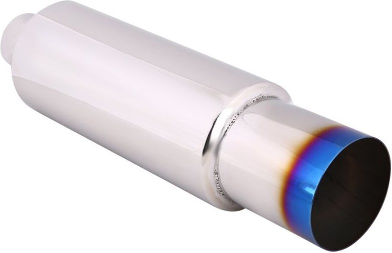 Zoternen - Keenso Motorrad Auspuffrohr, Motorrad 2,5 Zoll Auspuff Schalldämpfer 4 Zoll Spitze N1-Type Edelstahl Schalldä...