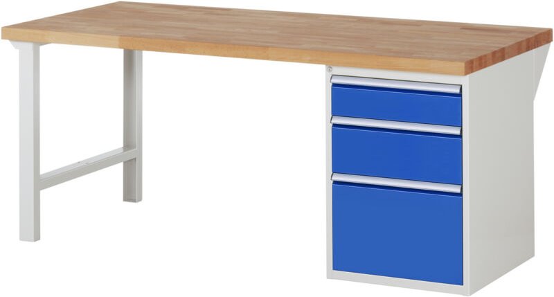 Werkbank 7508A1, B2000xT900xH890mm, 3x Schublade-TA - RAU