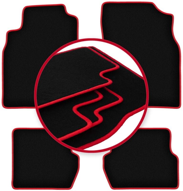 CARLUX-RED Autofußmatten für: Nissan Almera N16 Fließheck (2000-2006)