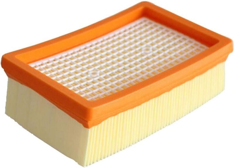 Flachfaltenfilter für KARCHER MV4 MV5 MV6 WD4 WD5 WD6, kompatibel mit Flachfalten-, Nass- und Trockensauger-Ersatzteilen