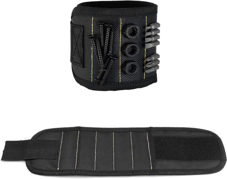 2 Stück Magnetarmband für Herren, Magnetarmband, mit 15 starken Magneten, verstellbares Magnetarmband ist ein geeignetes...