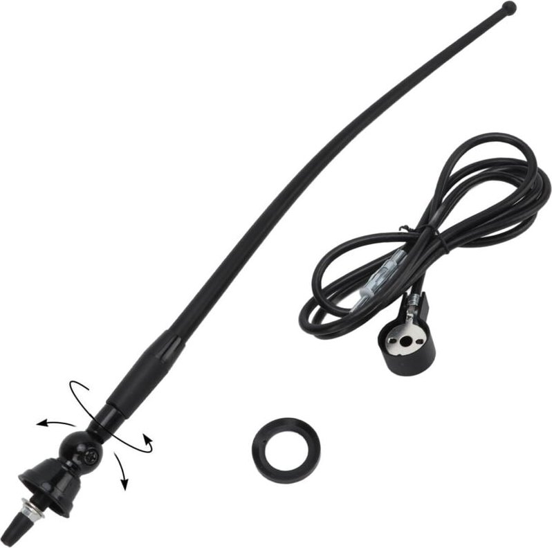 Eosnow Universelle Auto-FM-AM-Antenne, hochflexible Autoradio-Antenne mit DIN-Stecker für LKW, Bus, Wohnwagen