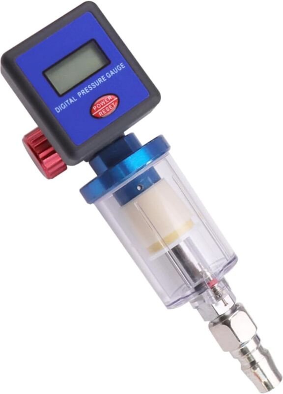 Sollbry - Luftkompressor – Tester mit Manometer – geeignet für Spritzpistolen – 1/4-Zoll-Gewinde – Öl- und Wasserabschei...