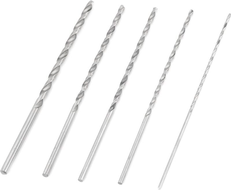 Thumbnail - Extra lange Spiralbohrer, 2 mm, 3 mm, 3,5 mm, 4 mm Durchmesser, Hochgeschwindigkeitsstahl-Spiralbohrer-Set zum Bohren, B...
