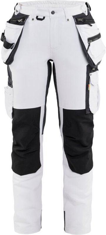 Arbeitsanzug Maler Stretch 4D Damen 7179 – Weiß/Dunkelgrau S – FR(38) – SE(C36) – Standards