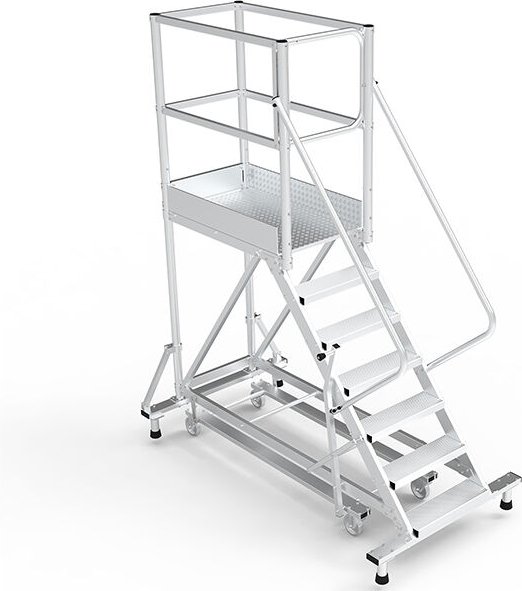 Mobile Plattform mit Geländer total - Maximale Arbeitshöhe 3.20m - PTF106-PT-KRE