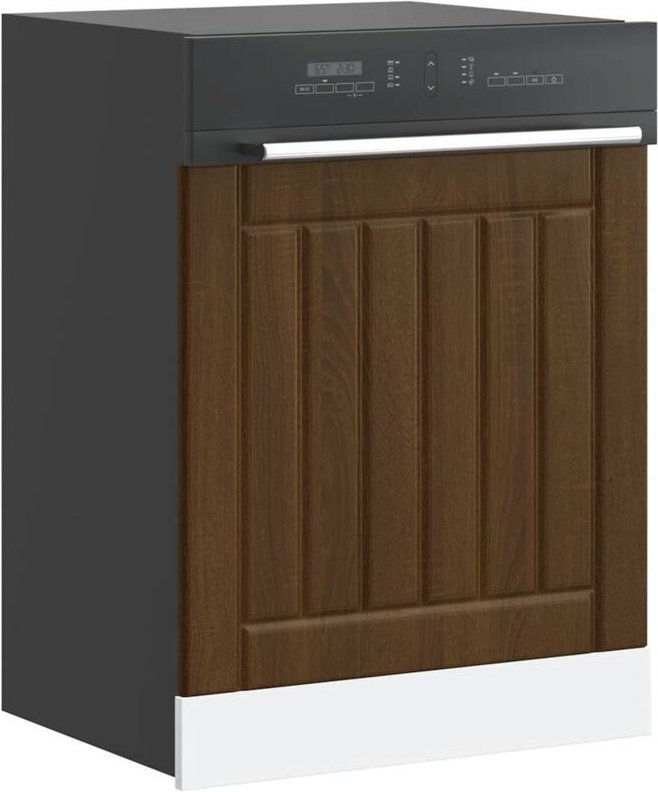 Geschirrspülerblende Lucca Braun Eichen-Optik Holzwerkstoff Vidaxl