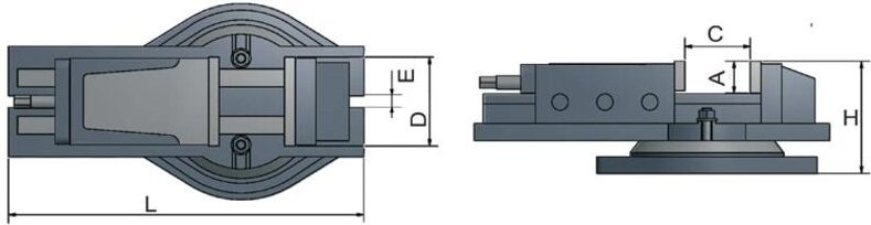 Hydraulischer-Maschinenschraubstock hms 200 Optimum
