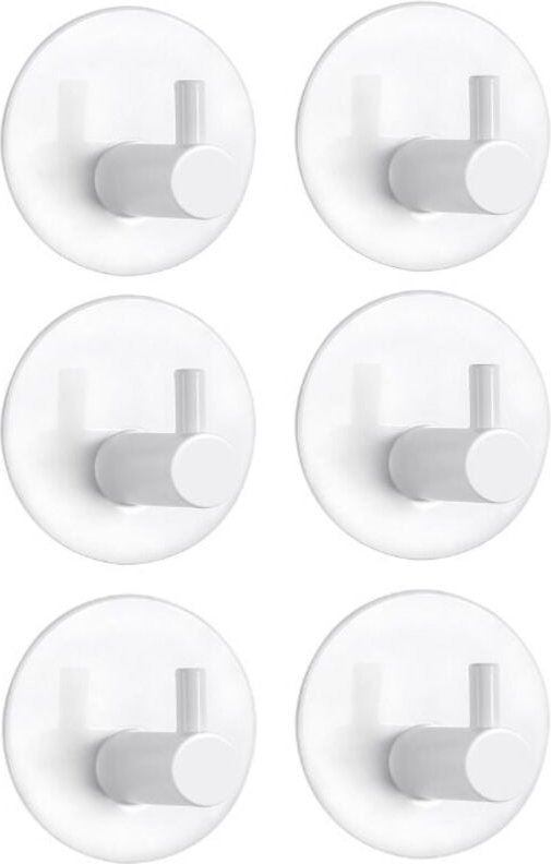 Linghhang - Selbstklebende Wandhaken, 6 Stück Edelstahl Badezimmer Wandhaken, Selbstklebende Handtuchhalter Wandhaken (W...