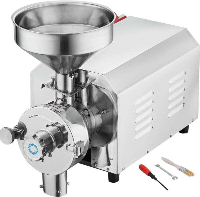 Sojabohnenmühle, kommerzielle Maschine für Gewürze, 3000 w, Maismühle, 100 kg/h, Edelstahl, industrielle Mehlmühle für P...