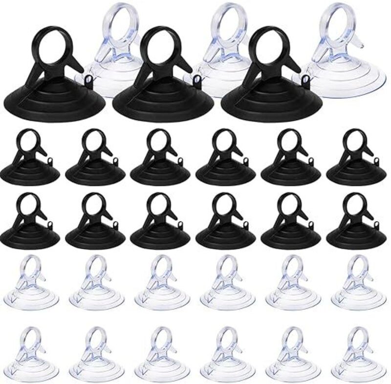 60 Stück Saugnapf-Sonnenblende, 45 mm Saugnapf ohne Haken, Saugnapf, PVC-Saugnäpfe, Mini-Saugnapf, transparenter und sch...