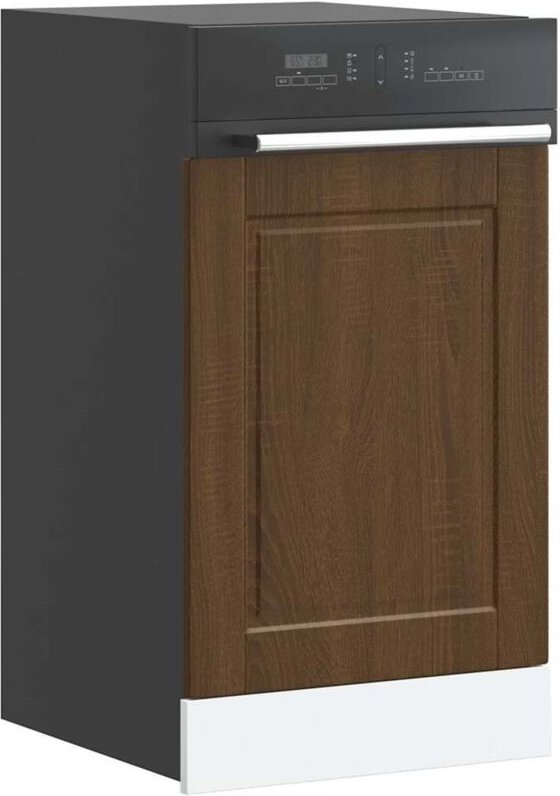 Geschirrspülerblende Porto Braun Eichen-Optik 45x1,5x67 cm Vidaxl