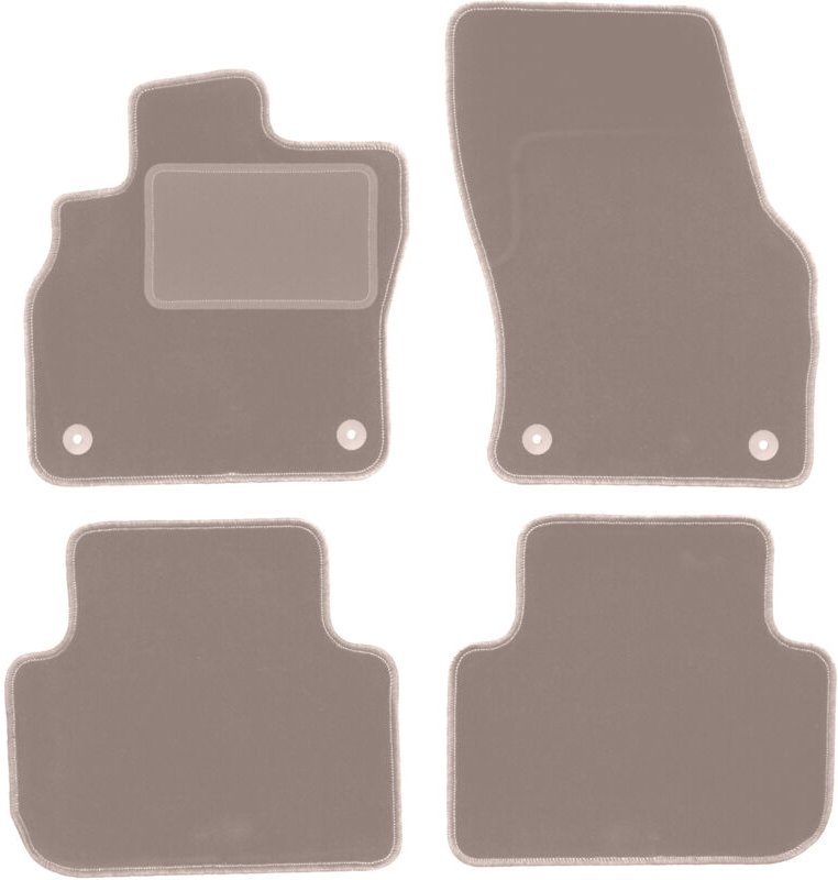 Beige Veloursmatten für: Audi Q3 II F3 SUV (2018-)