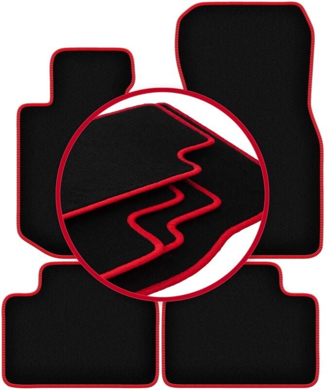 CARLUX-RED Autofußmatten für: BMW 4 G26 Gran Coupé (2021-2022)