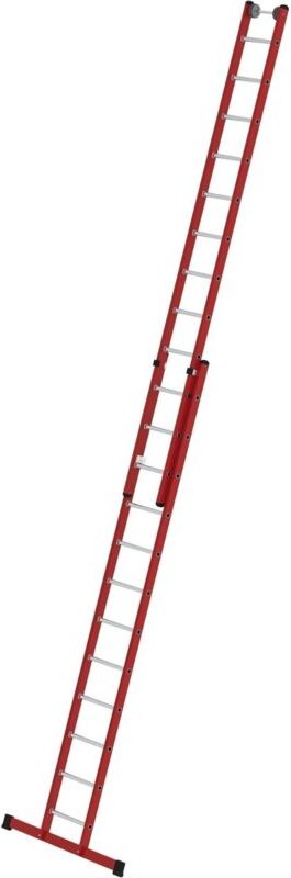 Thumbnail - Günzburger Steigtechnik - Sprossen-Schiebeleiter 2tlg. GFK/Alu mit Standard-Traverse 2 x 12 Sprossen - 035512